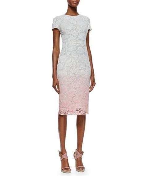 Burberry Prorsum Degrade Lace Sheath Dress 